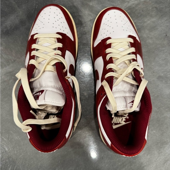 Nike Red and White Dunk Low Athletic Shoes - Picture 9 of 9
